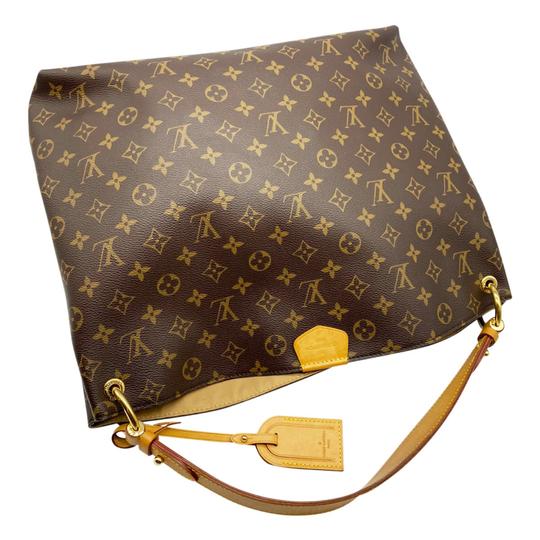 Louis Vuitton Graceful Hobo Mm Brown Monogram Canvas Tote