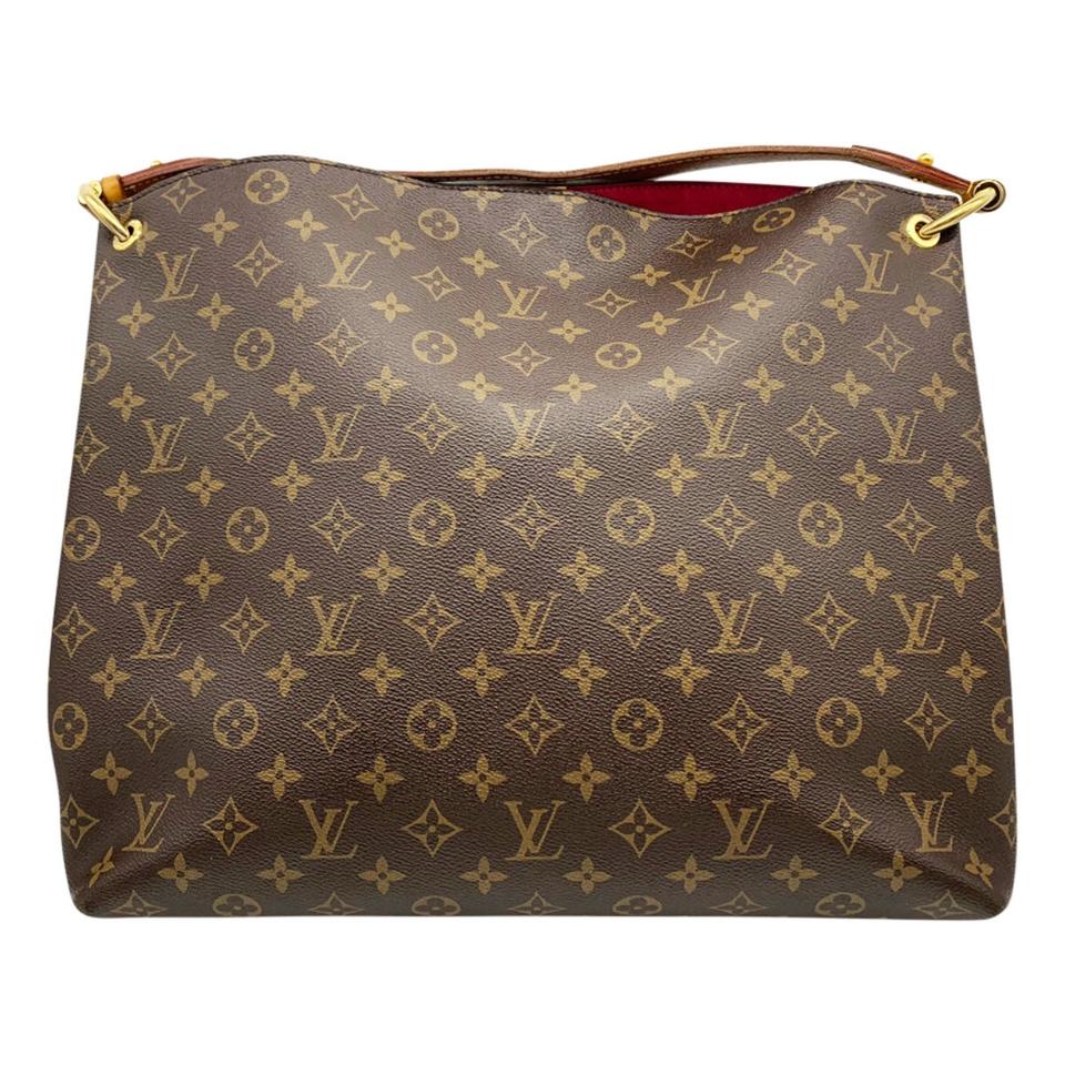 Louis Vuitton Graceful Mm Pivoine Brown Monogram Canvas Hobo Bag