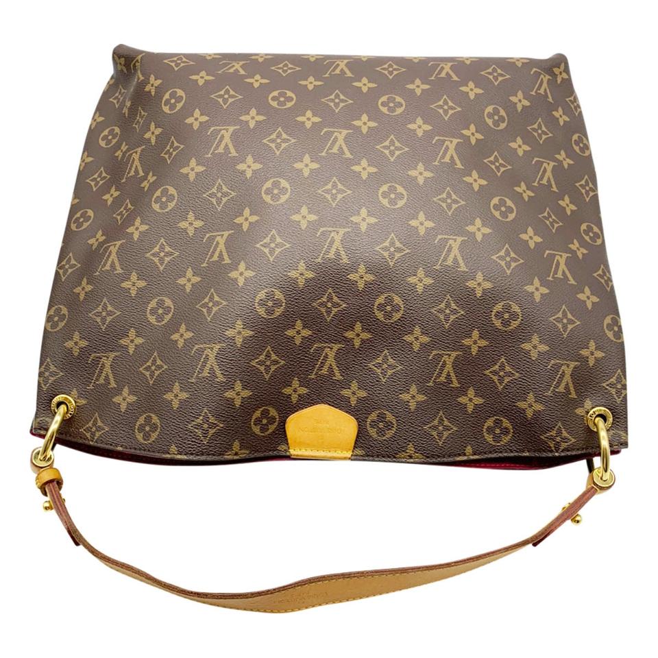 Louis Vuitton Graceful Mm Pivoine Brown Monogram Canvas Hobo Bag
