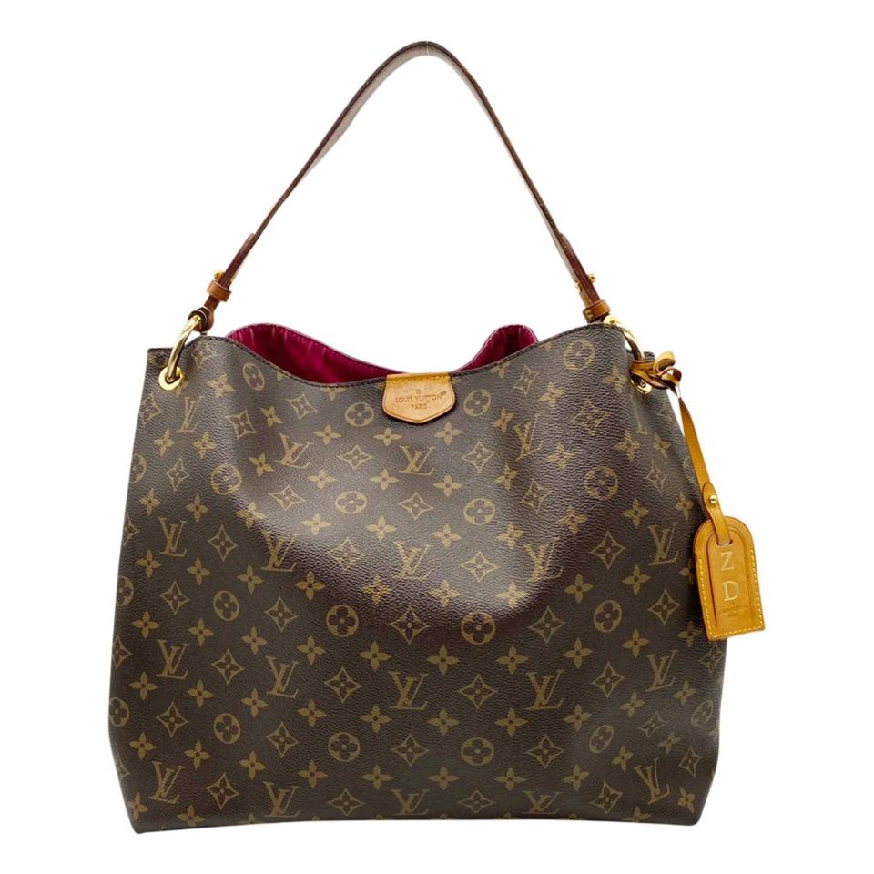 Louis Vuitton Graceful Mm Pivoine Brown Monogram Canvas Satchel