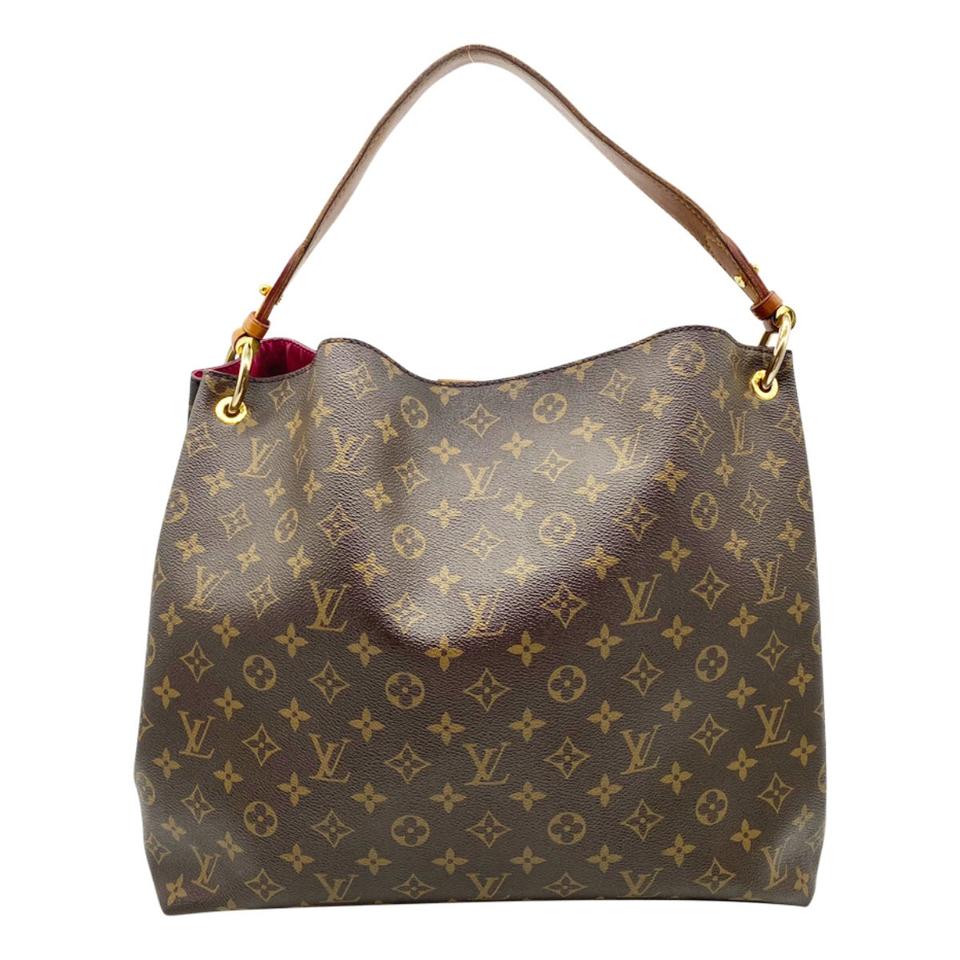Louis Vuitton Graceful Mm Pivoine Brown Monogram Canvas Satchel