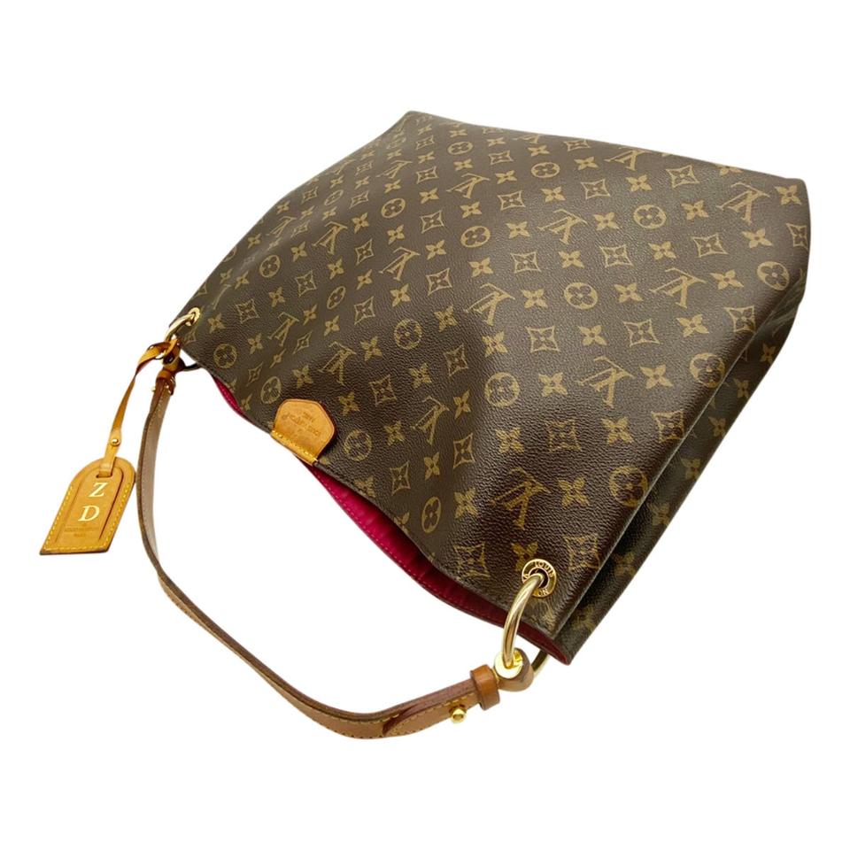 Louis Vuitton Graceful Mm Pivoine Brown Monogram Canvas Satchel