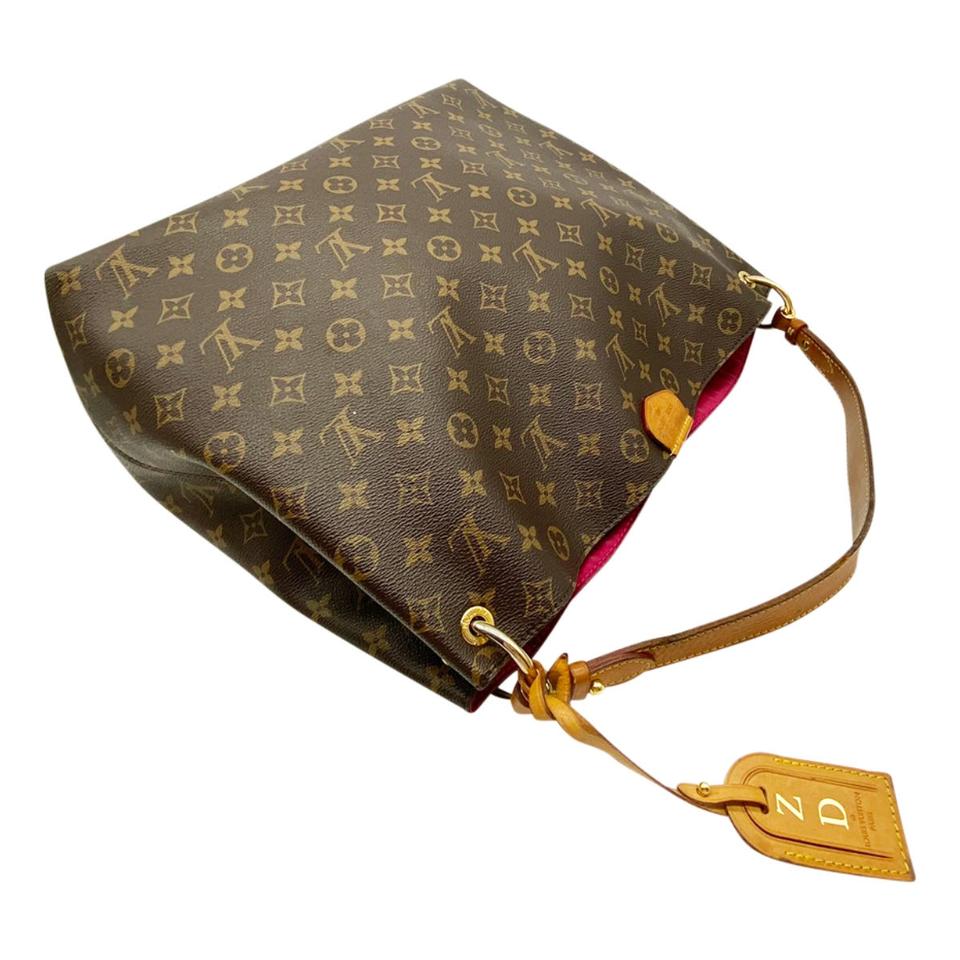 Louis Vuitton Graceful Mm Pivoine Brown Monogram Canvas Satchel