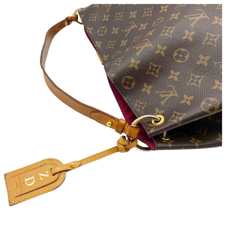 Louis Vuitton Graceful Mm Pivoine Brown Monogram Canvas Satchel