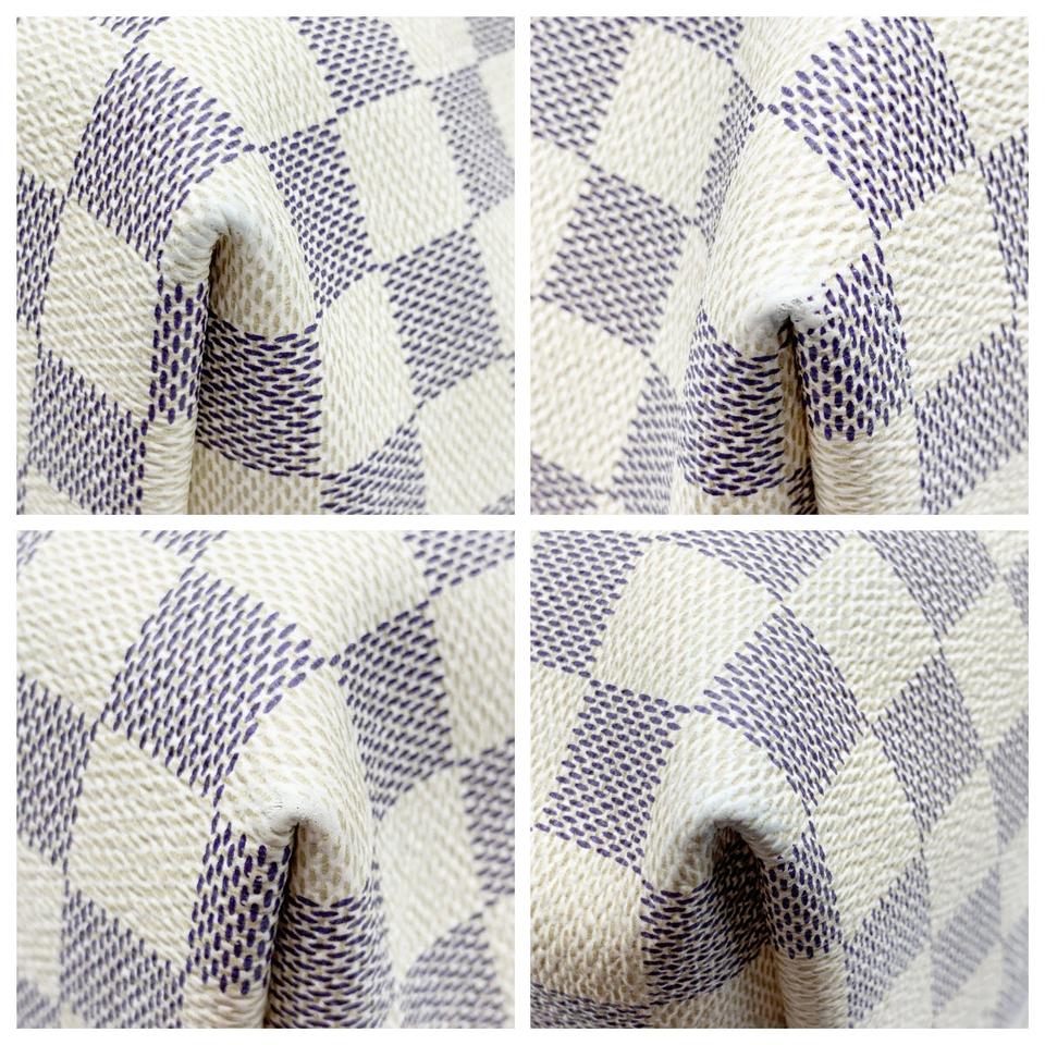 Louis Vuitton Graceful Mm Rose Ballerine Pink Interior White Damier Azur Canvas Hobo Bag