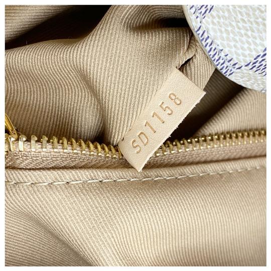 Louis Vuitton Graceful Mm White Damier Azur Canvas Hobo Bag