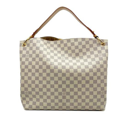Louis Vuitton Graceful Mm White Damier Azur Canvas Hobo Bag