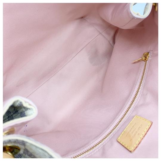 Louis Vuitton Graceful Pm 2018 Ballerine White Damier Azur Canvas Hobo Bag