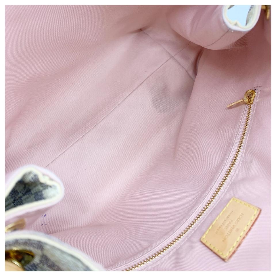 Louis Vuitton Graceful Pm 2018 Ballerine White Damier Azur Canvas Hobo Bag