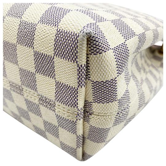 Louis Vuitton Graceful Pm 2018 Ballerine White Damier Azur Canvas Hobo Bag