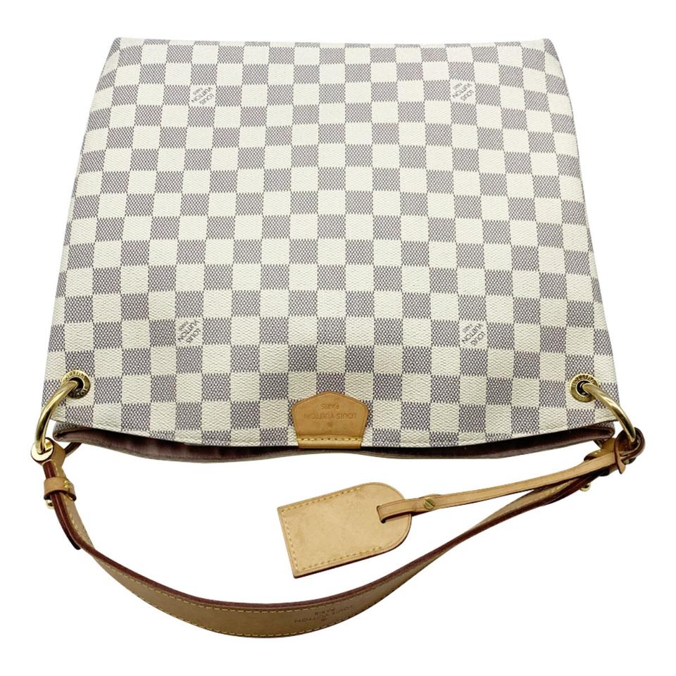 Louis Vuitton Graceful Pm 2018 Ballerine White Damier Azur Canvas Hobo Bag