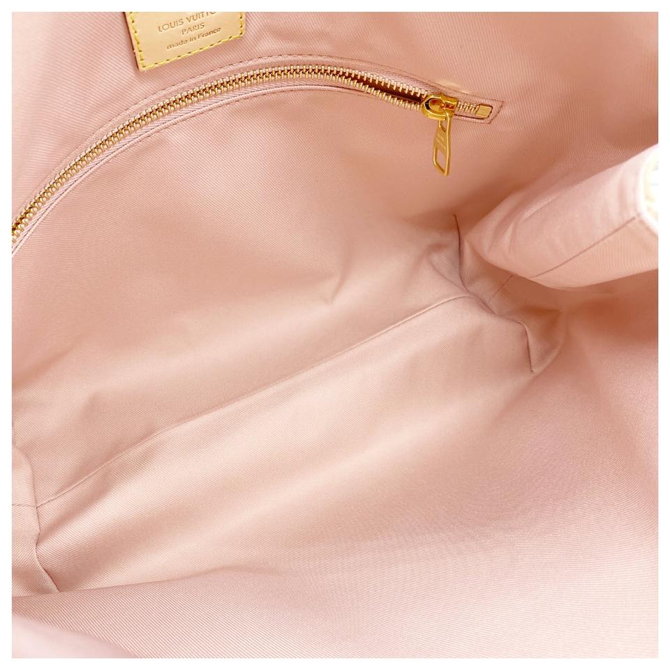 Louis Vuitton Graceful Pm Rose Ballerine Tote White Damier Azur Canvas Shoulder Bag