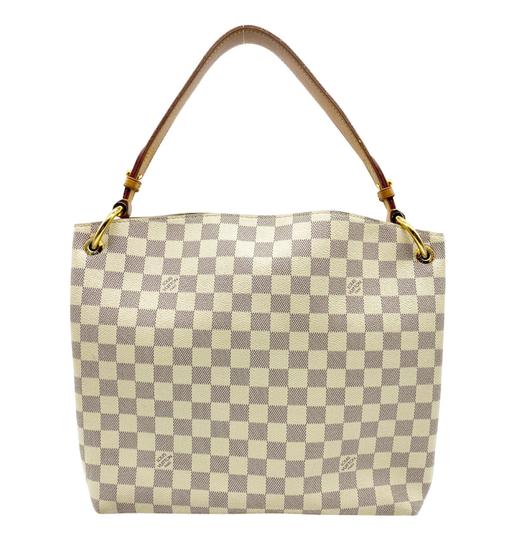 Louis Vuitton Graceful Pm Rose Ballerine White Damier Azur Canvas