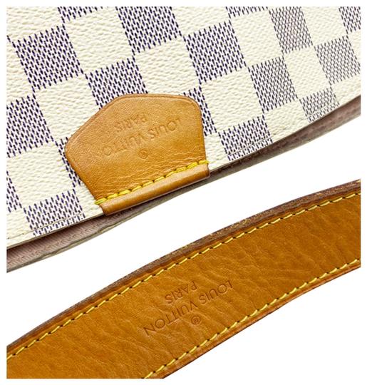 Louis Vuitton Graceful Pm Rose Ballerine White Damier Azur Canvas Hobo Bag