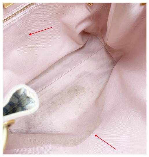 Louis Vuitton Graceful Pm Rose Ballerine White Damier Azur Canvas Hobo Bag