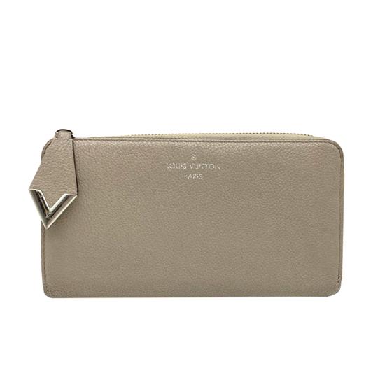Louis Vuitton Grey Galet Veau Cachemire Leather Comete Wallet