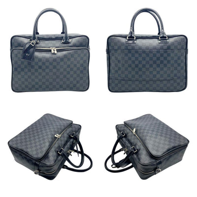 Authenticated Louis Vuitton Damier Graphite Icare Black Canvas Business Bag