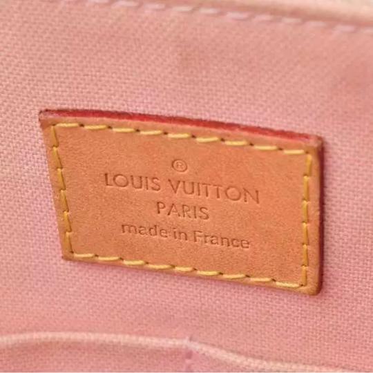 Louis Vuitton Iena Pm Rose Ballerine White Damier Azur Canvas Tote