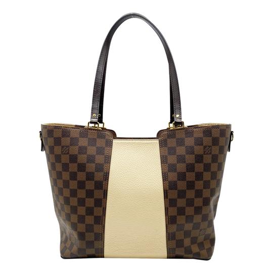 Louis Vuitton Jersey Creme Cream Damier Ébène Canvas Tote