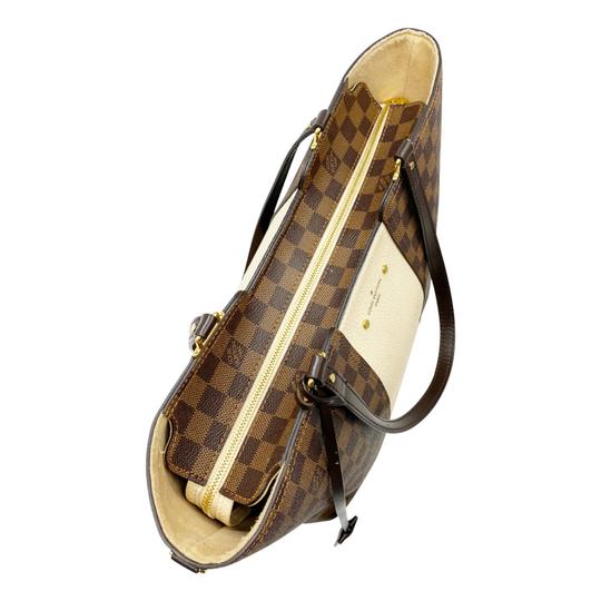 Louis Vuitton Jersey Creme Cream Damier Ébène Canvas Tote
