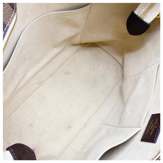 Louis Vuitton Jersey Creme Cream Damier Ébène Canvas Tote