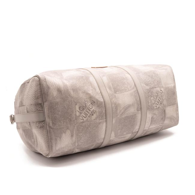 USED Louis Vuitton Keepall Bandouliere 50 Stone Grey Damier Salt Weekend/Travel Bag