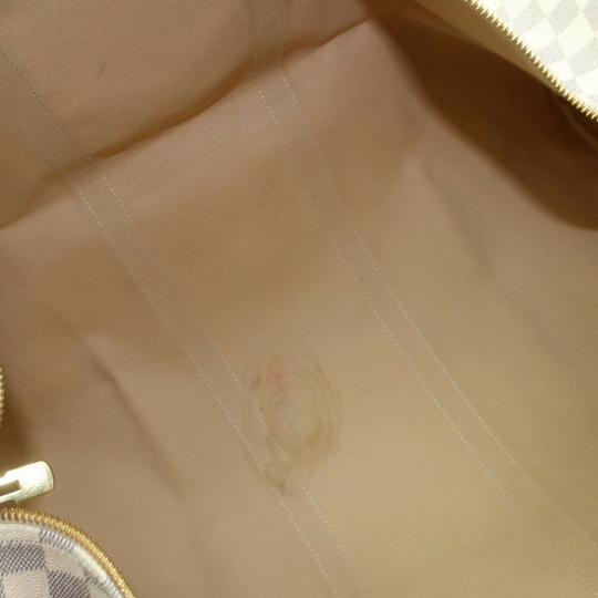 Louis Vuitton Keepall Damier Azur Bandouliere 55 White Canvas Weekend/Travel Bag