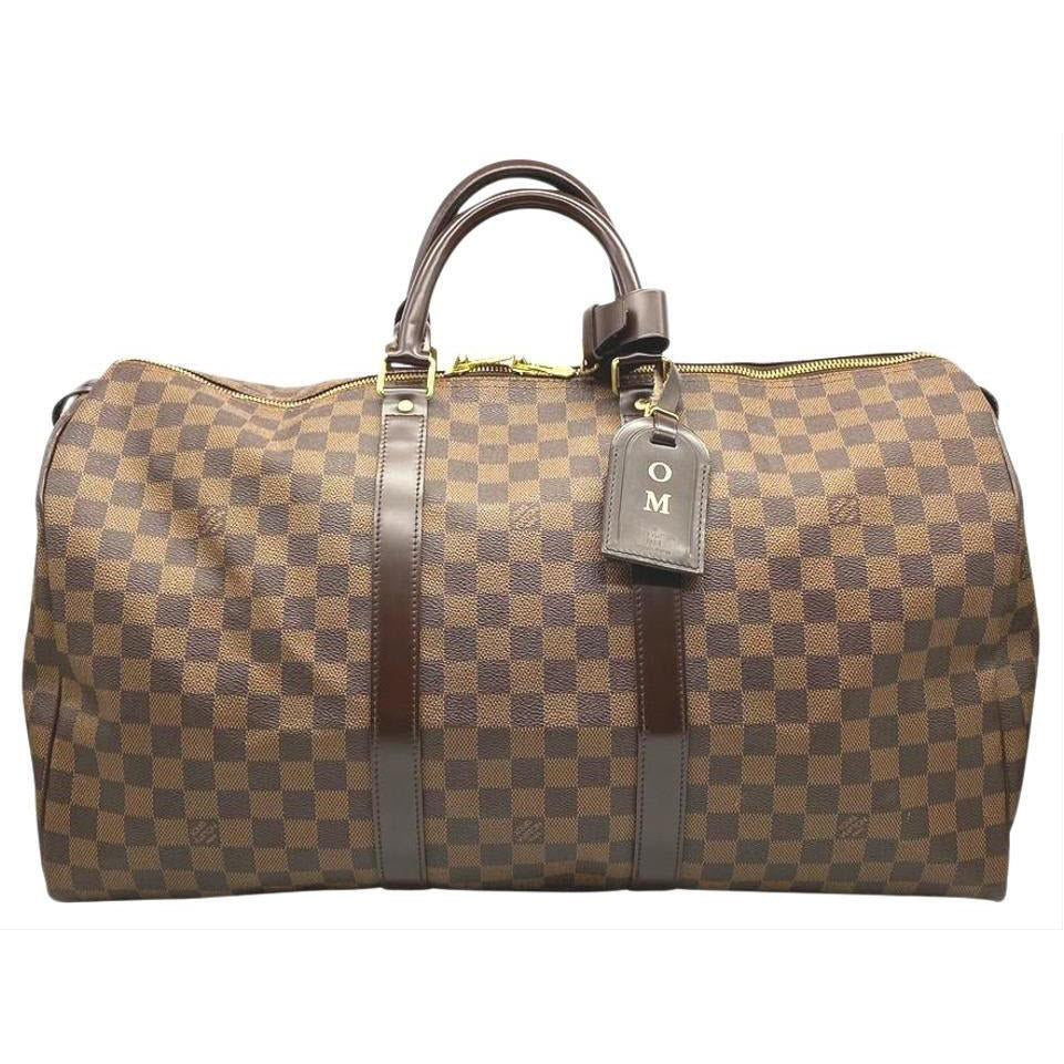 Louis Vuitton Keepall Duffle 50 Brown Damier Ebene Canvas Weekend/Travel Bag