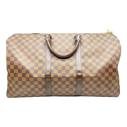 Louis Vuitton Keepall Duffle 50 Brown Damier Ebene Canvas Weekend/Travel Bag