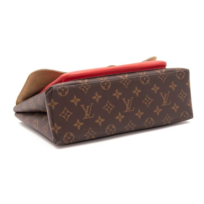 Louis Vuitton Marignan Brown Satchel Red Monogram Canvas Shoulder Bag