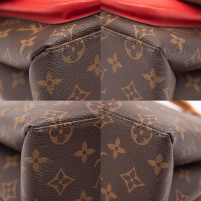 Louis Vuitton Marignan Brown Satchel Red Monogram Canvas Shoulder Bag