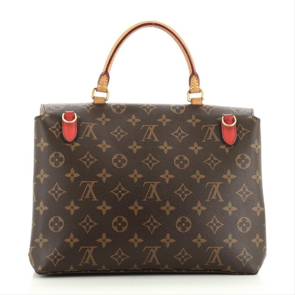 Louis Vuitton Marignan Handbag Monogram With Brown Red Canvas (Coated) Leather Cross Body Bag