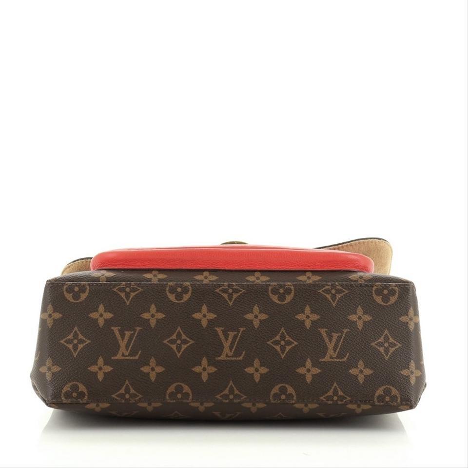 Louis Vuitton Marignan Handbag Monogram With Brown Red Canvas (Coated) Leather Cross Body Bag