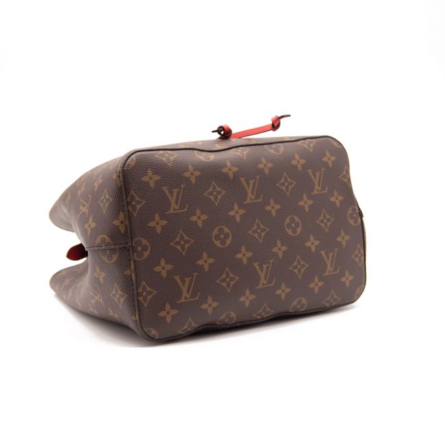 Louis Vuitton Monogram Neonoe Mm Coquelicot Red Coated Canvas Hobo Bag