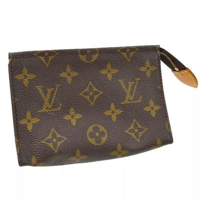 Louis Vuitton Monogram Toiletry 15 Brown Coated Canvas Clutch