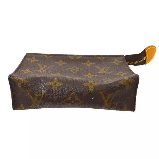 Louis Vuitton Monogram Toiletry 15 Brown Coated Canvas Clutch
