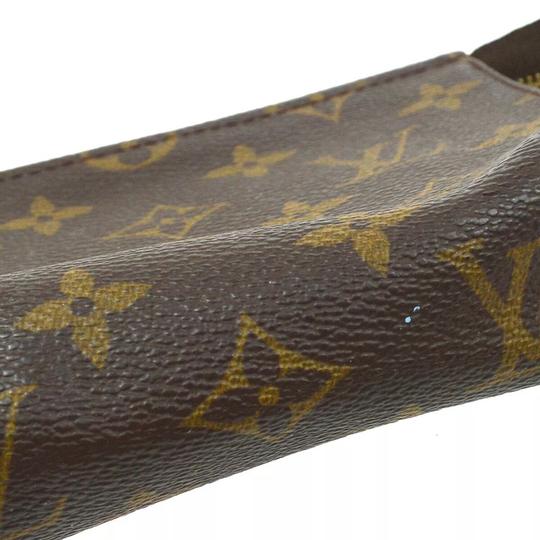 Louis Vuitton Monogram Toiletry 15 Brown Coated Canvas Clutch