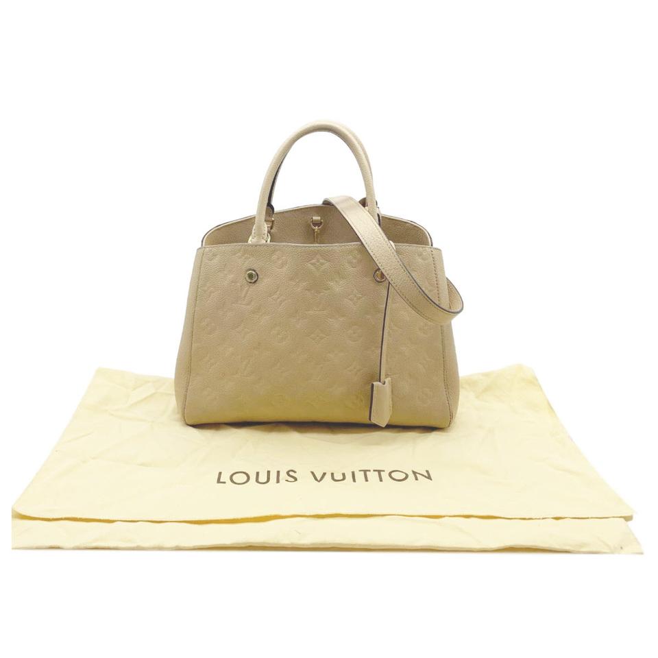 Louis Vuitton Beige Rose Monogram Empreinte Leather Montaigne MM Louis  Vuitton