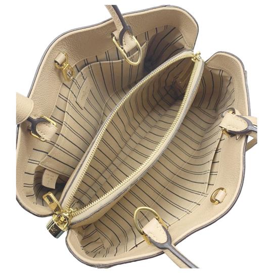 Louis Vuitton Montaigne Beige Monogram Empreinte Leather Shoulder Bag