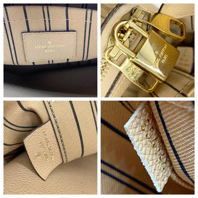  Louis Vuitton M44311 Montaigne MM Monogram Empreinte 2-Way  Handbag Monogram Empreinte Leather Women's Used, Beige. Color: Beige rose :  Clothing, Shoes & Jewelry