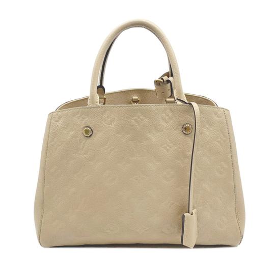 Louis Vuitton Montaigne Beige Monogram Empreinte Leather Shoulder Bag