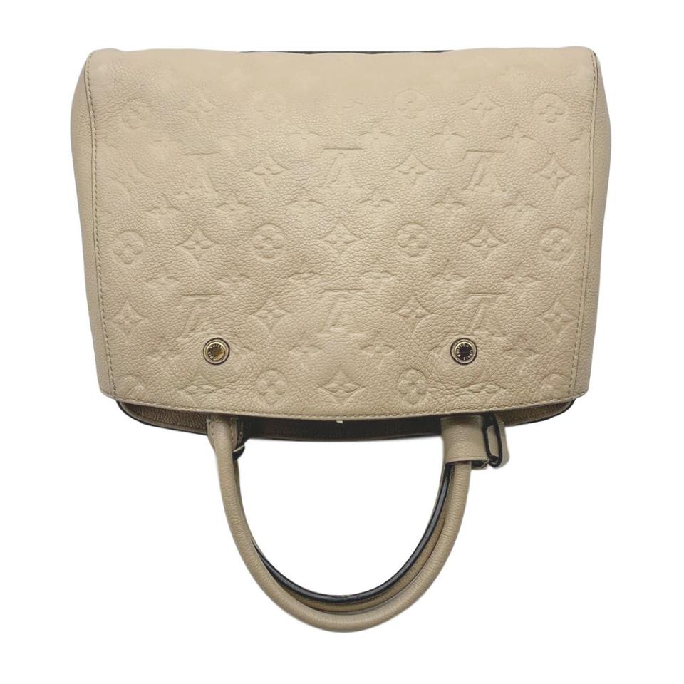 Louis Vuitton Montaigne Beige Monogram Empreinte Leather Shoulder Bag