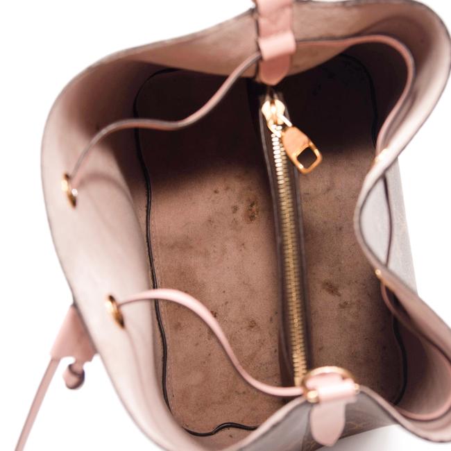 Louis Vuitton Neonoe Mm Rose Poudre Brown Monogram Canvas Shoulder Bag