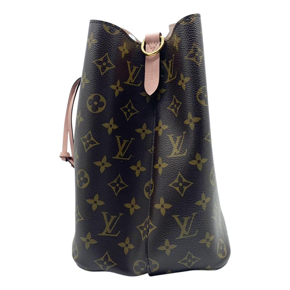 Louis Vuitton Neonoe Rose Poudre Brown Monogram Canvas Shoulder Bag