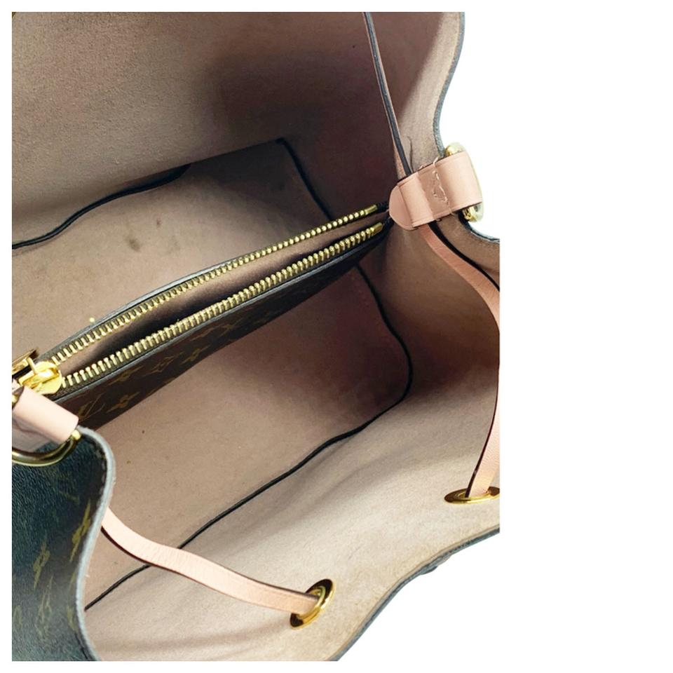 Louis Vuitton Neonoe Rose Poudre Brown Monogram Canvas Shoulder Bag