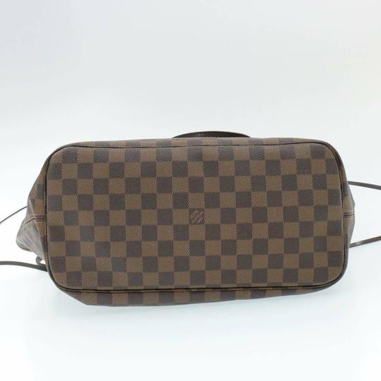 Louis Vuitton Neverfull Bag Damier Ebene Mm N51105 Brown Canvas Tote