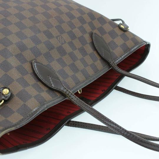 Louis Vuitton Neverfull Bag Damier Ebene Mm N51105 Brown Canvas Tote