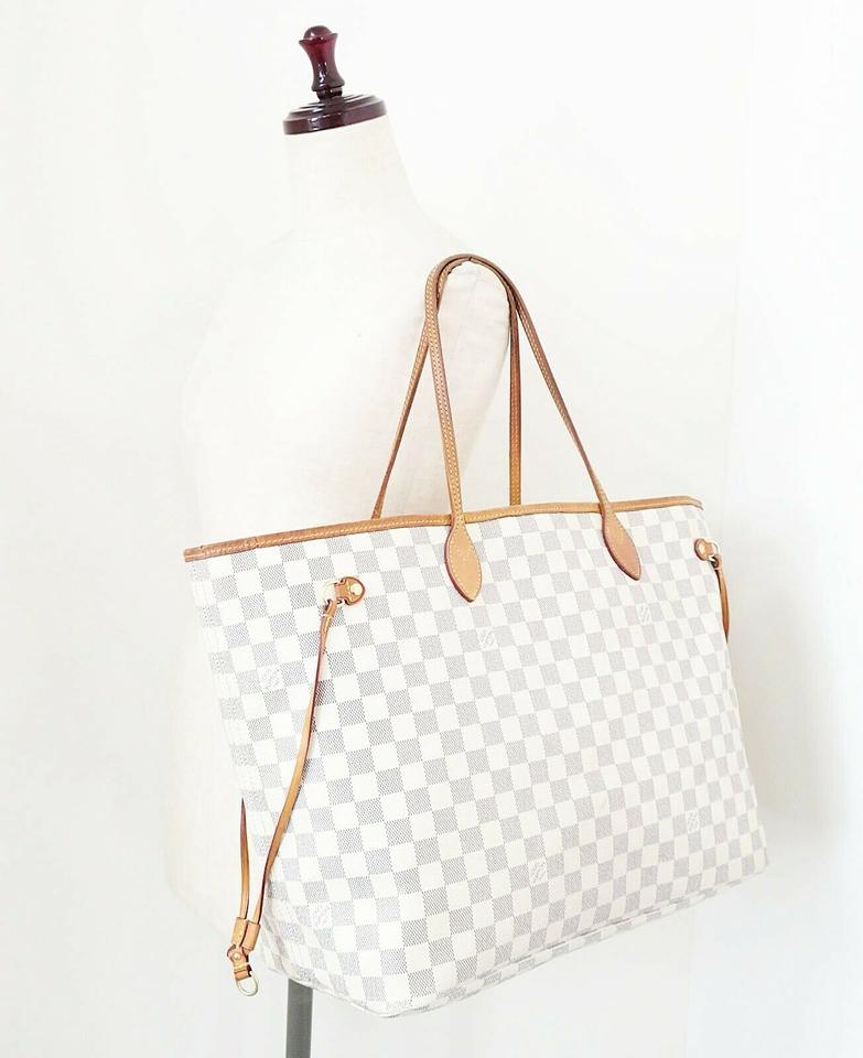 neverfull white louis vuittons