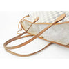 Louis Vuitton Neverfull Bag Gm Damier Azur Purse White Leather and Canvas Tote