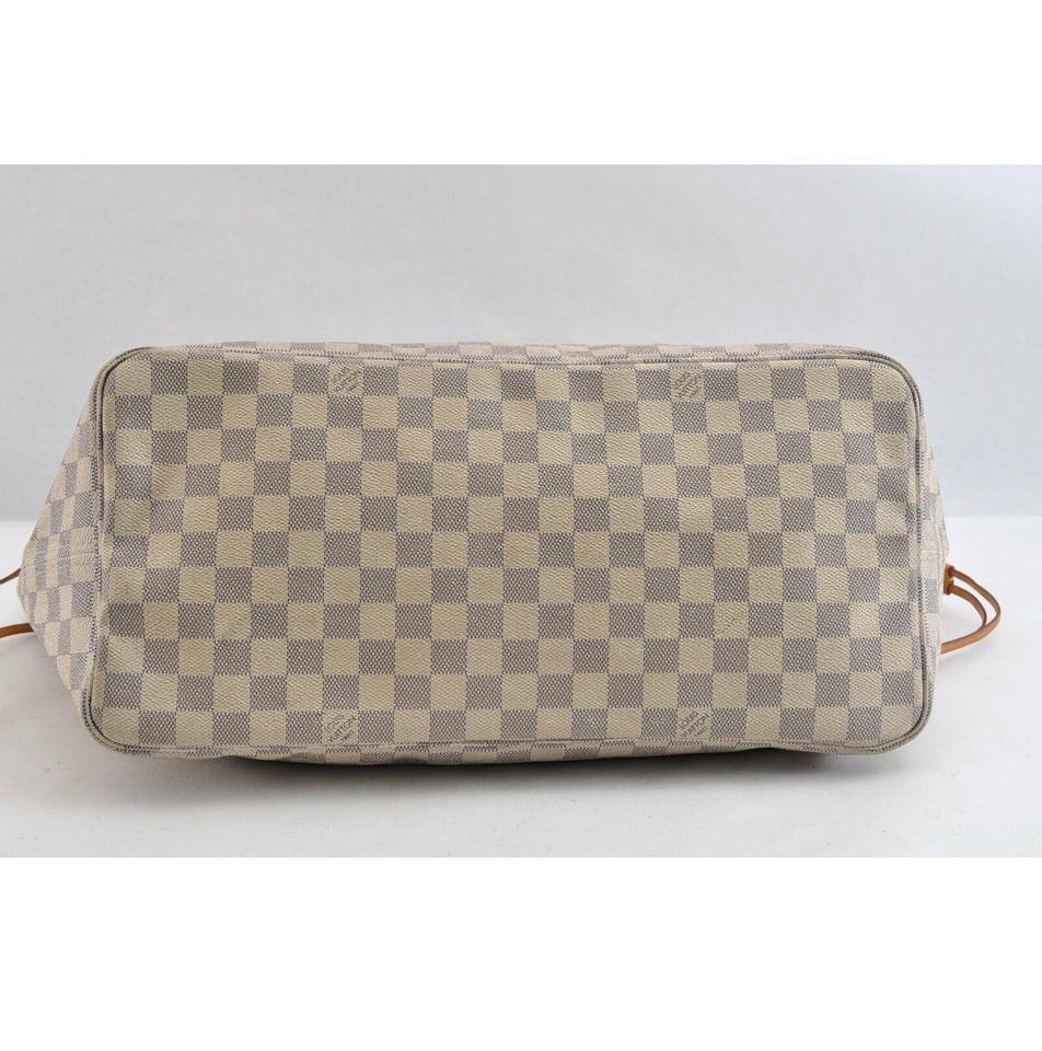 Louis Vuitton Neverfull Bag Gm White Damier Azur Canvas Tote